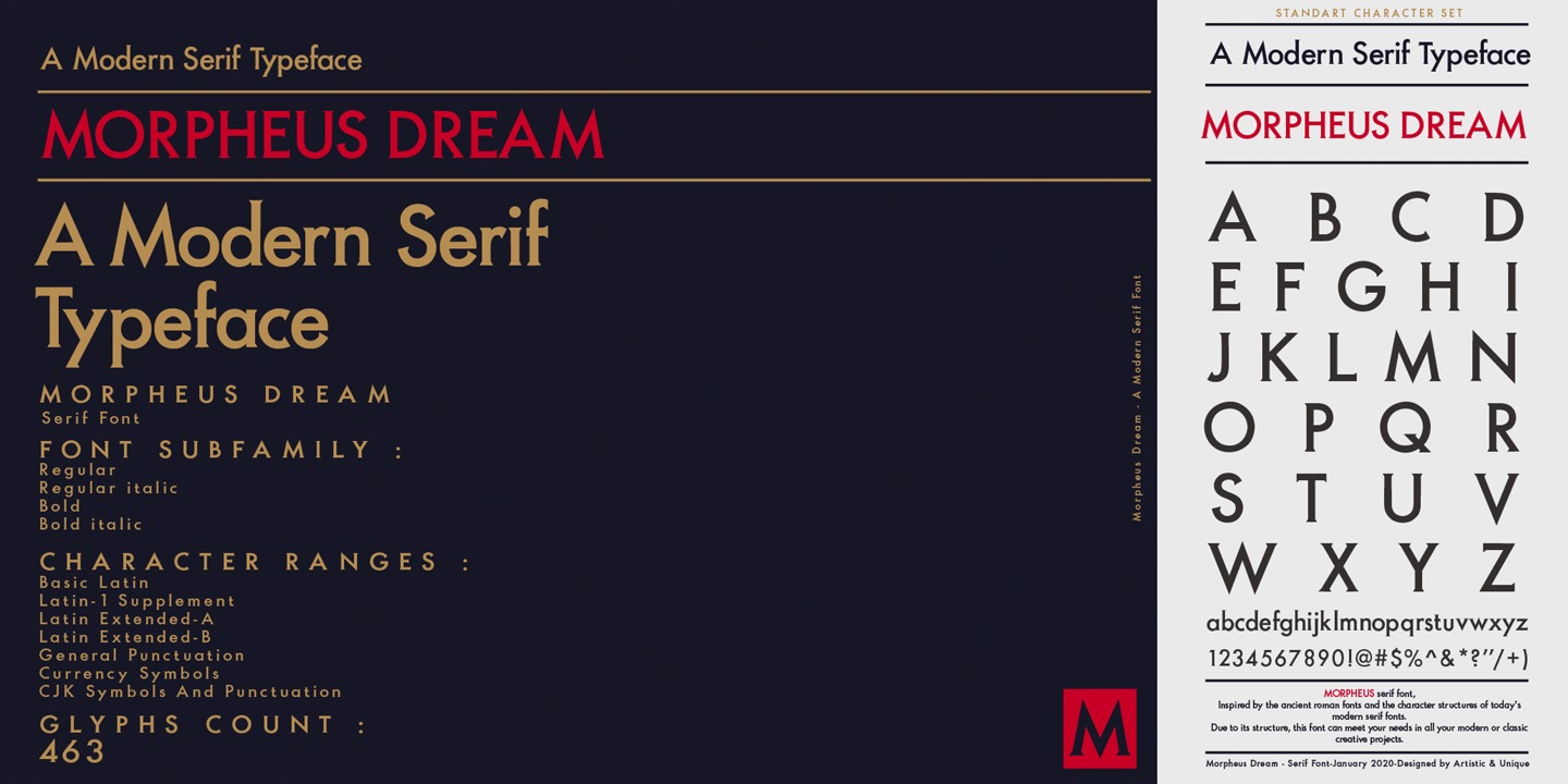 Пример шрифта Morpheus Dream Bold
